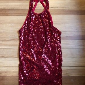 Red sparkle dress